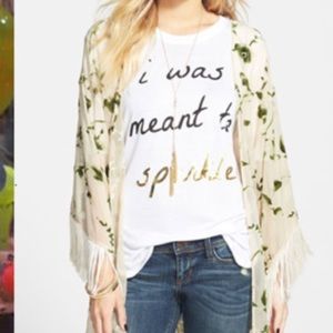 Lily White floral kimono jacket